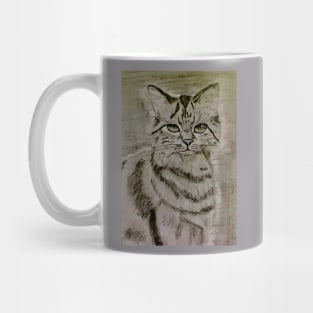 Gothic Cat Sketch Mug